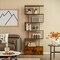 Costway Bookshelf with Cabinet 6-Tier S-Shaped Bookcase Storage Rack Rustic Brown/White/Black